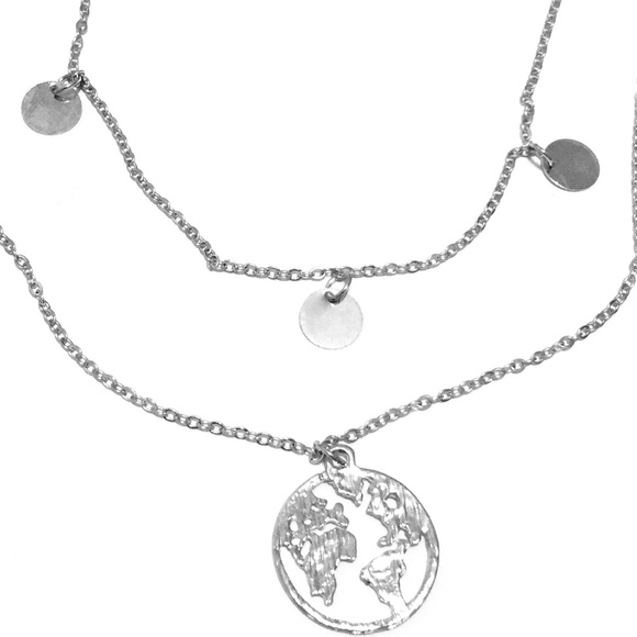 Jewelry - Double Layer Boho Women's Necklace / World Pendant